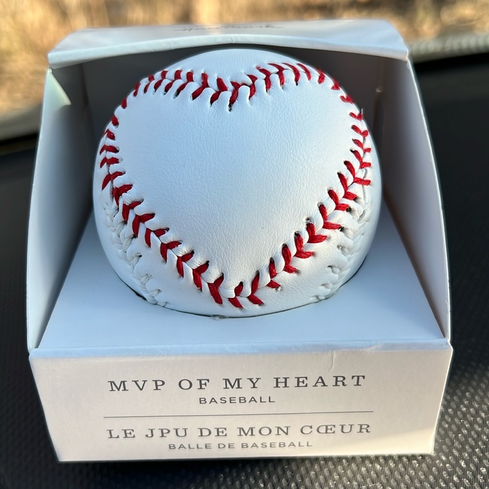 Hallmark MVP OF MY HEART stitched baseball
